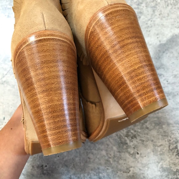 NEW Joie Mathilde Natural Suede Western Booties 37 - Picture 5 of 6